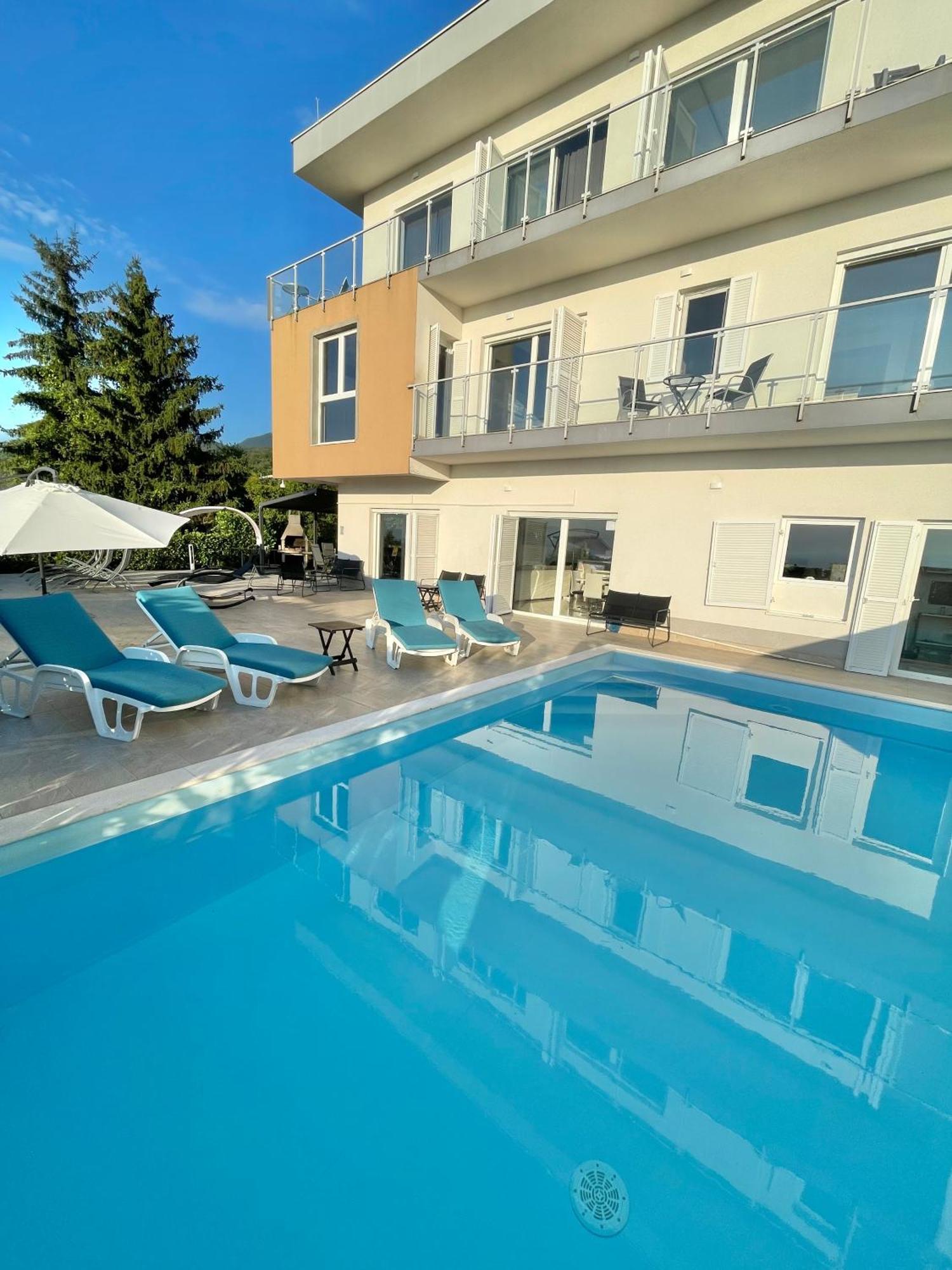 Luxury Villa Eternity - Marvelous Sea View - Box Spring Beds - Opatija-Poljane Dış mekan fotoğraf