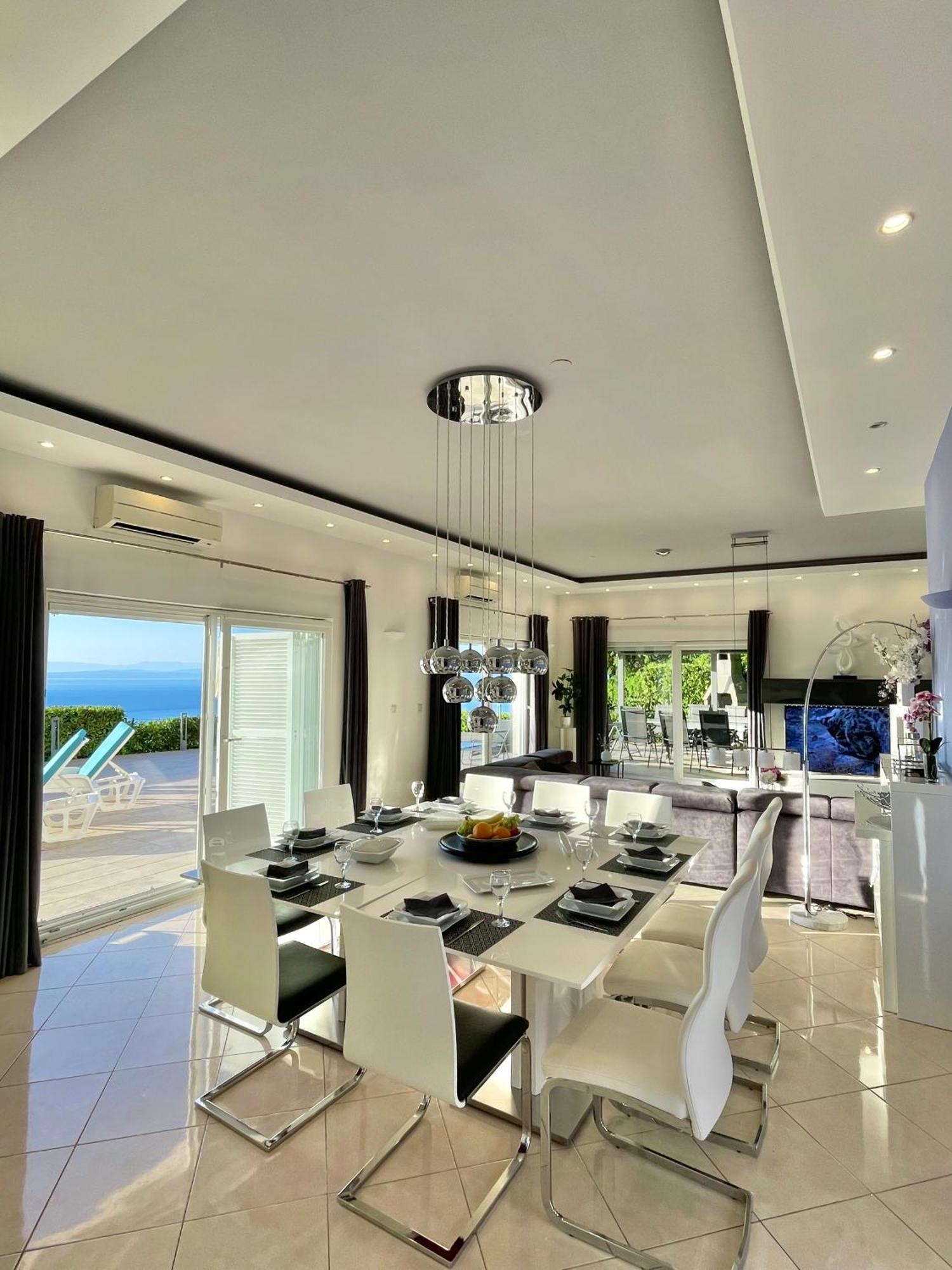 Luxury Villa Eternity - Marvelous Sea View - Box Spring Beds - Opatija-Poljane Dış mekan fotoğraf